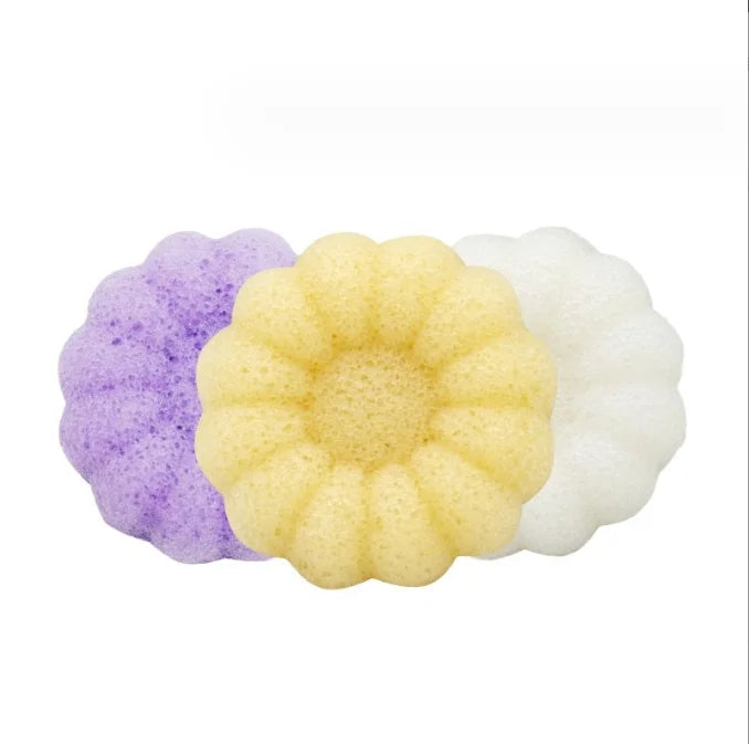 New Arrival Custom Deep Clean Makeup Puff Sponge Set Colorful Heart Shape Natural Konjac Face Cleansing Pads for Daily Use