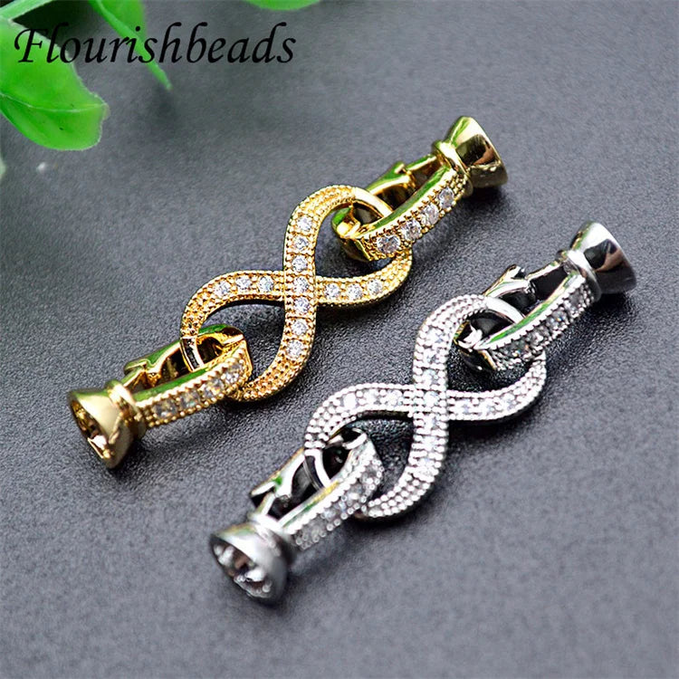 Accessories Women Jewelry Wholesale CZ Pave Gold Rhodium Plated Jewelry Clasp