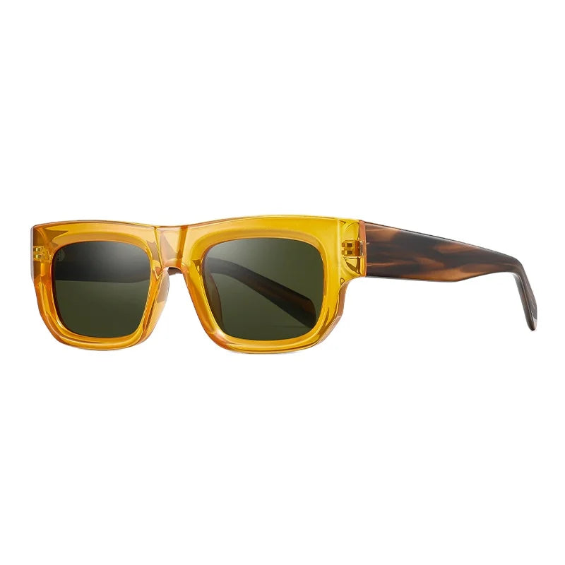 2024 Classic Tr90 Sunglasses with UV400 Polarized Driving Customized Designer Square Frame Acetate Sunglasses Custom Logo