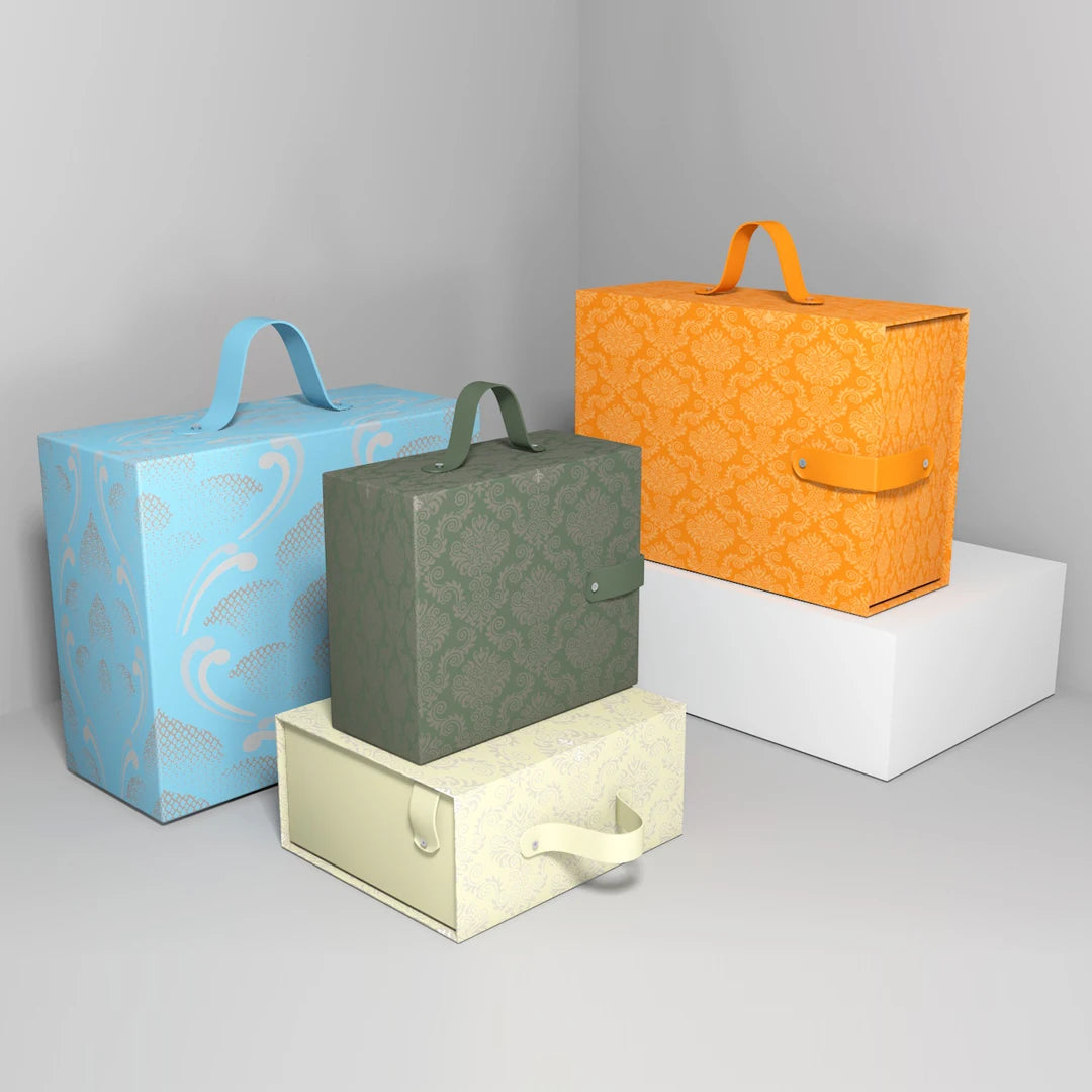 OEM Factory High-quality Customized Colorful Gift Box With logo and Handle