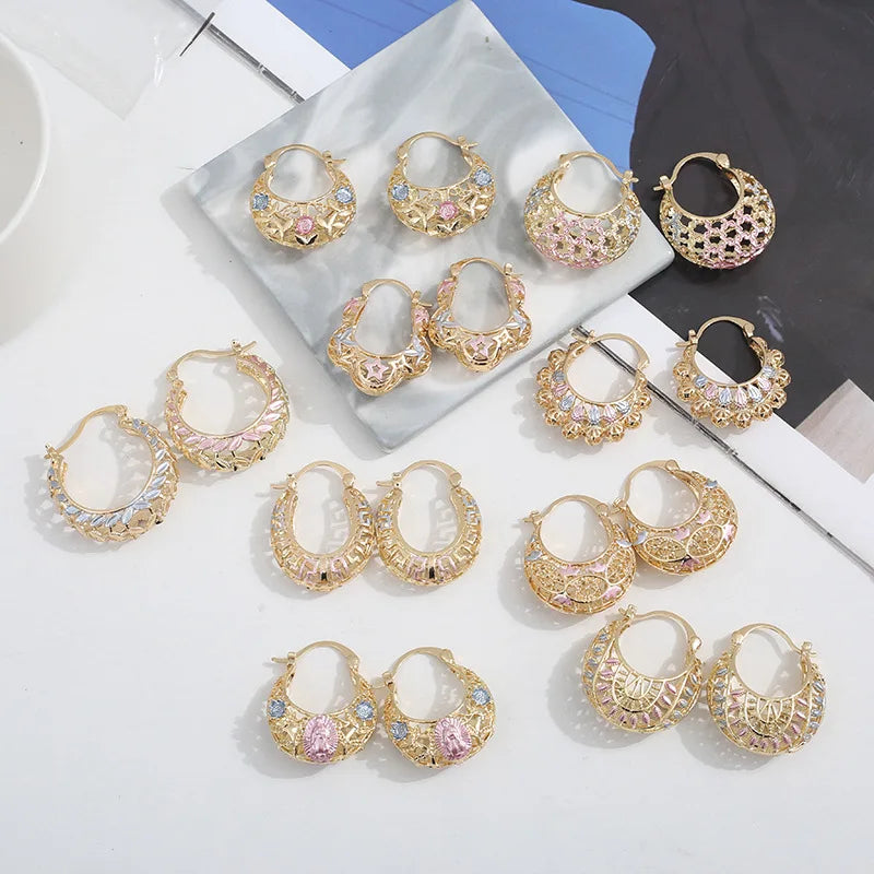 Women's Retro Exquisite Hollow Simple Earrings Cross-Border Fashion Temptation Geometric Joker Design Wholesale Butterfly
