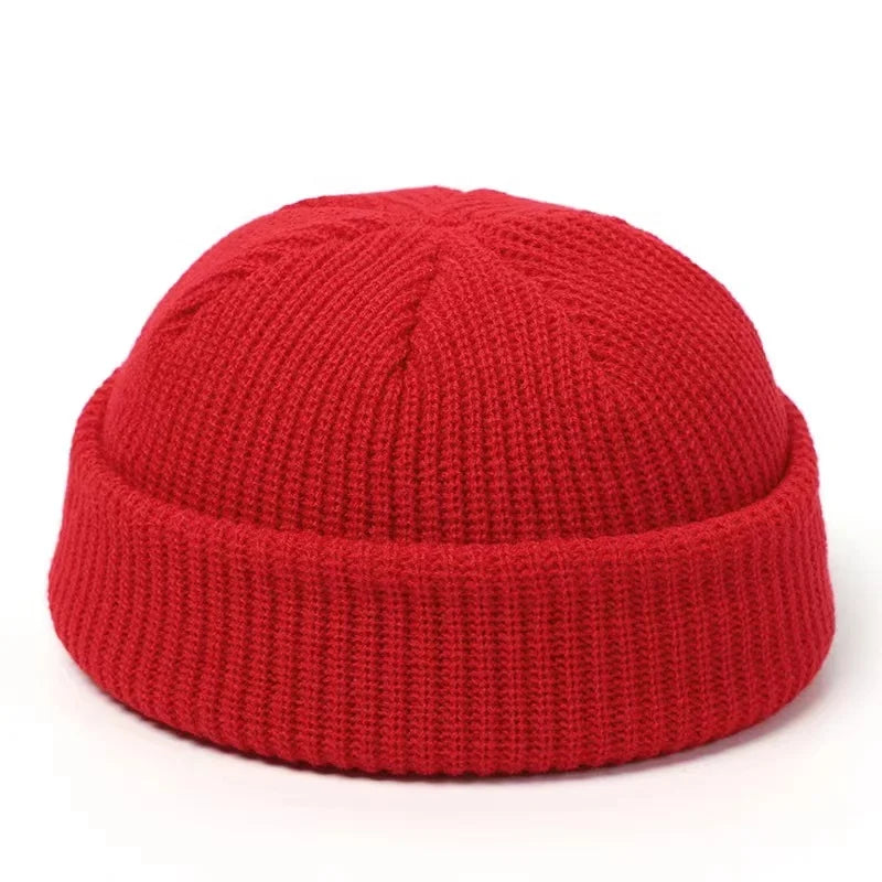 Cheap Fisherman Skull Character Beanie Custom Adult Rolled Cuff Hip Hop Travel Unisex Headwear for Winter