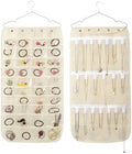 60-Pocket Novelty All-Season Jewelry Organizer 20 Hook Loops Closet Systems Accessories Holder Supports Room Space