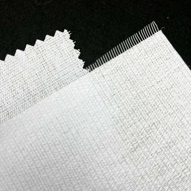 High Quality Black/White 100% Polyester Woven Hard Interlining Fabric for Baseball Hat/golf Hat