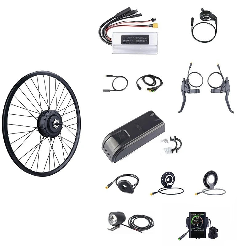 Electric Mountain Bike 48v 350w Front Wheel Kit Ebike Bafang Hub Motor Conversion Kit Waterproof With 850C Colorful Display