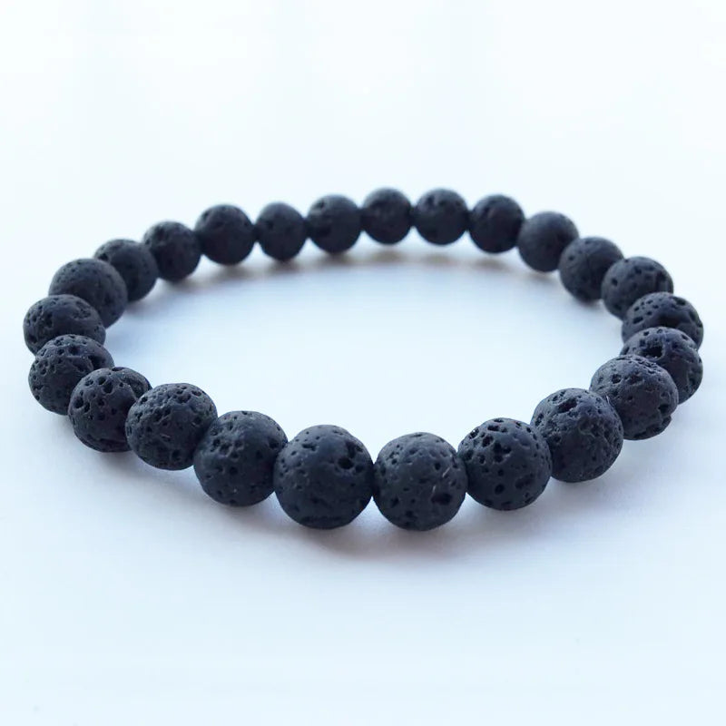 Natural Healing Balance Beads Yoga Valconic Healing Energy Lava Stone Bracelet