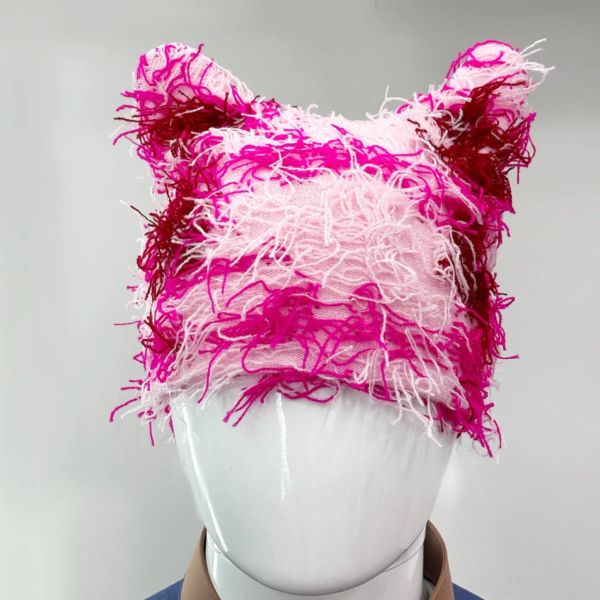 Winter Beanie Hat Cat Ears 3D Embroidery Image Fashion Hip-Hop Unisex 100% Acrylic