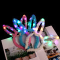 New Lengthened Luminous Plush Headband Rabbit Ears Glitter Headband Party Ball Decorations Glitter Headband