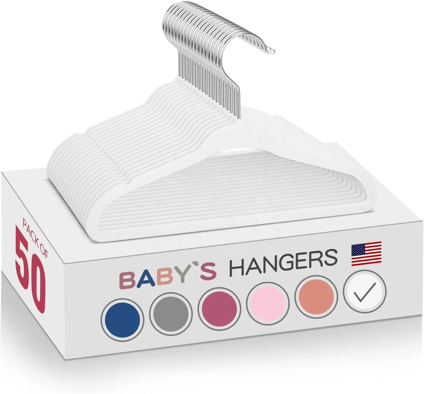 Space-Saving Children's Wardrobe Hangers Non-Slip Velvet Baby Clothes Hangers with Flexible Design for Closet Pants Trousers