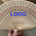 Hot Selling Personalized Engraved Wood Folding Hand Fan Customized Wedding and Birthday Abanico Painted Bamboo Material