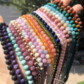 8mm Round Loose Nature Crystal Quartz Stone Beads Phoenix Gem Stone Beads for Mala Making
