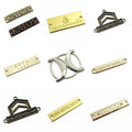 Custom Casting Shaped Shiny Polished Blank Metal Name Tags for Clothing/handbag