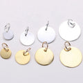 Blank Engravable DIY Jewelry Custom Round Logo Disc 925 Sterling Silver Circle Tags for Necklace Bracelet