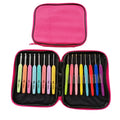 Handmade Tools of Crochet Hook Set with 16pieces Different Sizes in Pu Bag