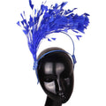 Women Feather Hair Hoops Wedding Tea Party Church Headwear Fashion Flower Fascinator HairBand for Ladies Wedding Ceremony