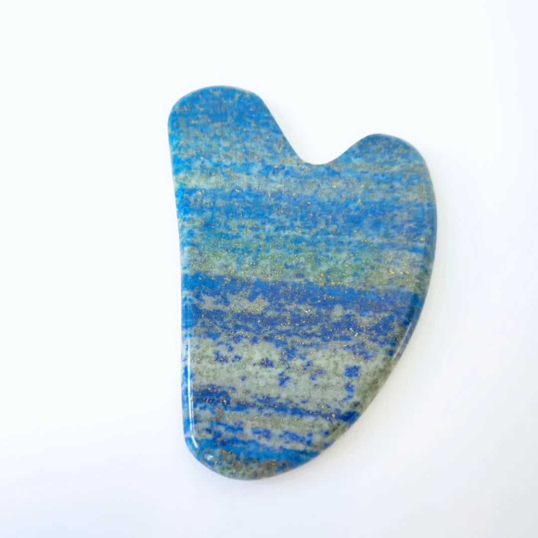 DIY Lapis Lazuli Stone Set Highly Polished Gua Sha Physical Therapy Tool