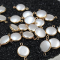Natural 15mm Baroque Pearls Connector Charm Shell Pearl Connector Pendant for Making Earrings Necklace Finding