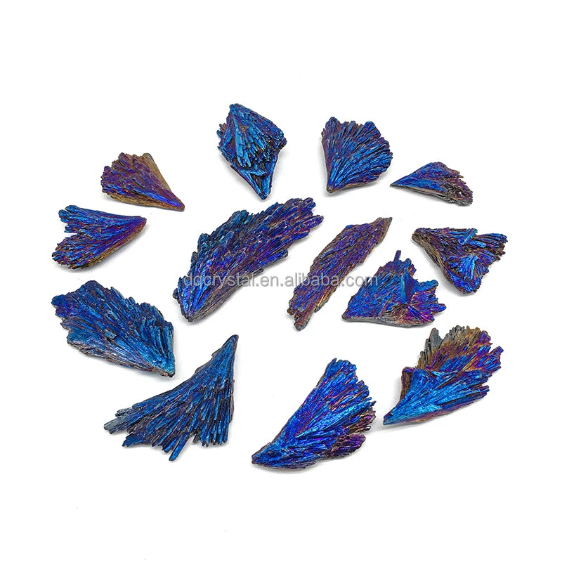 Wholesale Natural Crystal Aura Raw Crystal Specimen Titanium Aura Kyanite Rough Stone for Decoration