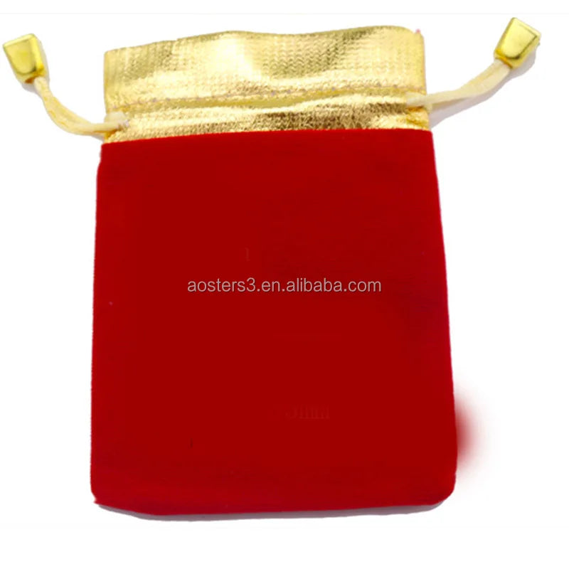 Custom Logo Velvet Pouch Jewelry Cosmetics Pouch Drawstring Pocket Small Storage Bag