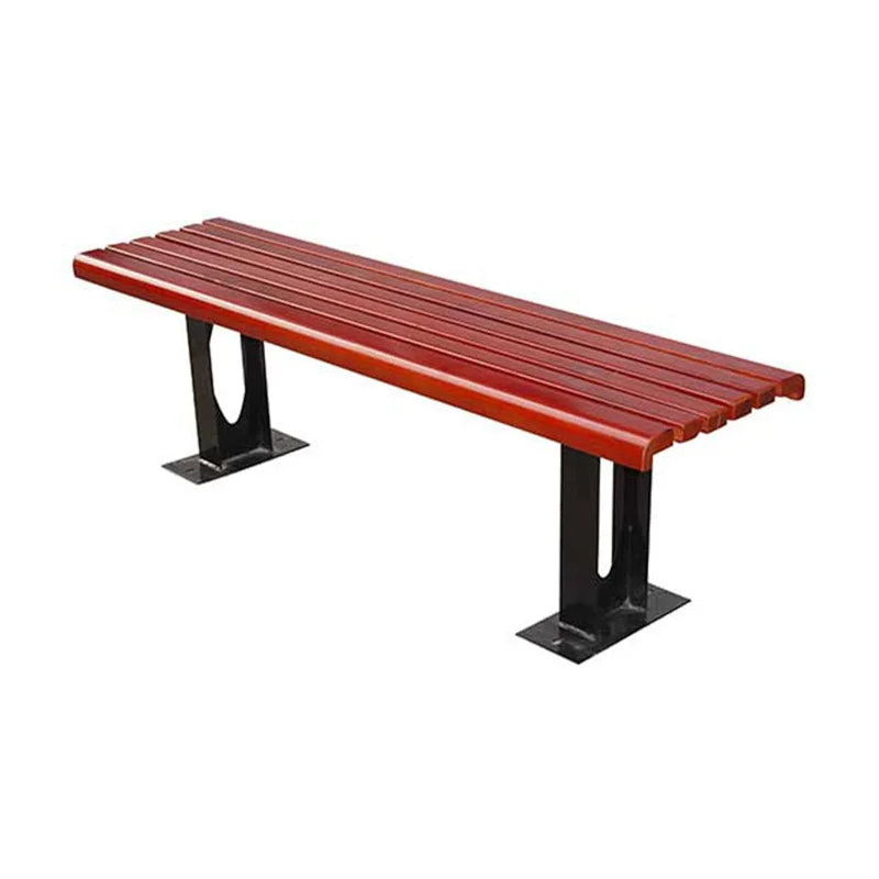Outdoor Furniture Wooden Backless Bench Seat Outside Park Composite Wood Bench Seating Public Garden Patio Bench Without Back