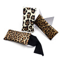 Ready Stock Leopard Print PU Leather Glasses Pouch Leopard Top Squeeze Sunglasses Leather case with Cleaning Cloth