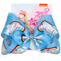 BSCI Factory Wholesale 8 Inch Unicorn Print  Ribbon Hairpin JOJO Siwa Hair Bows