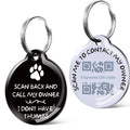 Personalized Durable Custom Laserable Engraved Metal Anti-lost QR Code Luxury Solid Simple Pet Dog ID Tags