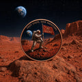 Mars Base Dome Colony Rover Rocket Space Pattern Carved Border 1oz .999 Copper Commemorative Souvenir Coin Metal Crafts MegaBDM