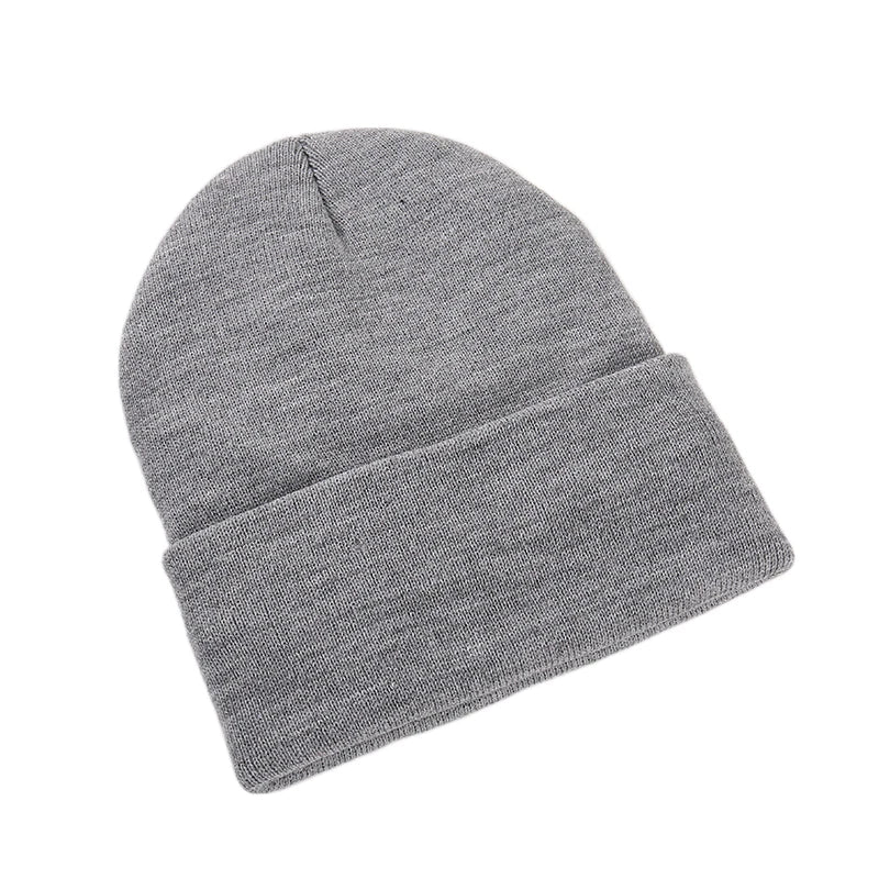 Wholesale Blank Warm Knit Acrylic Beanie Winter Custom Beanie With Logo Custom Hats logo Embroidery With Fluffy Lining