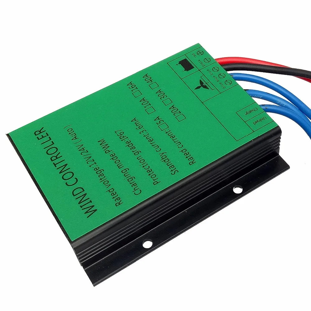 CHINA Factory 300/400/ 500/600W WIND TURBINE CHARGE CONTROLLER WATER PROOF REGULATOR for WIND GENERATOR 12V 24V AUTO SWITCH 20A