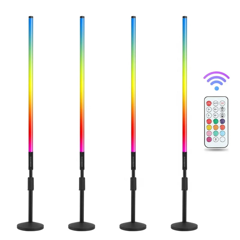 USA Free Shipping 4Pack Control RGB LED Tube Light with Stand  Indoor 18W DJ Party Events