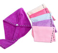 Hair Towel Wrap Turban Microfiber Drying Bath  Head Towel with Buttons Quick Magic Dryer Dry Hair Hat