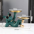 French Pitbulls Resin Storage Box for Keys Desktop Mobile Phone & Remote Control Stylish Home Decor Tray