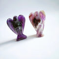 Huiying Indoor Home Hand Carved Stone 1.5 Inch Amethyst Animal Angel Statue Crafts