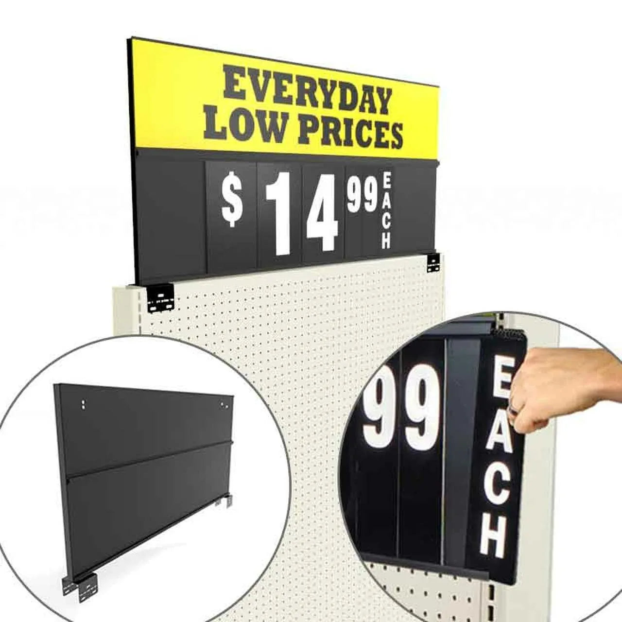 Wholesale Custom PVC Sign Supermarket Price Boards Supermarket Frame Stand