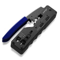 ZOERAX Crimping Tool Pass Through 8P 6P RJ45 Plier for Cat7 Cat6A Cat5e Connectors Modular Crimper Ethernet Wire Cutter Crimper