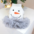Christmas Snowman Gauze Skirt