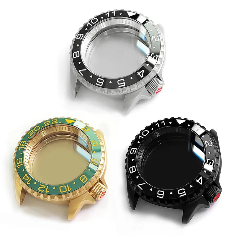 Custom 42mm Stainless Steel Matte Watch Case Ceramic Bezel Fit NH35 36 Movement SKX007 Available Gold Wristwatch Tools Parts
