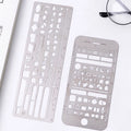 Hot Sale Painting Stencils Drawing Template Ruler Planner Scrapbook Photo Album Custom Metal Stencils Journal