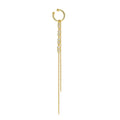 925 Sterling Silver Vintage Tassel Chain Clip Cuff Earrings for Women 18 Gold Plate Earrings Hip Hop Jewelry Fine Jewelry