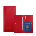 Portable Travel Essential Big Capacity Wallet Cash Cards Air Ticket Holder with Snap Durable Premium PU Leather Passport Bag