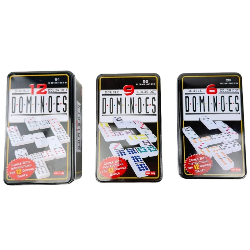 Custom Factory Wholesale Professional Colorful Double Six Double Twelve Dominoes Set for Family Entertainment
