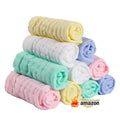 Newborn Cartoon Pattern Square Cotton Quick-Dry Towel Gauze Face Saliva Towel for Babies Kids Wholesale Plain Handkerchief