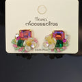 Ilona Artificial Crystal Earrings Women Accessories Luxury Vintage 18k Gold Plated Gemstone Bead Fashion Jewelry Stud Earrings