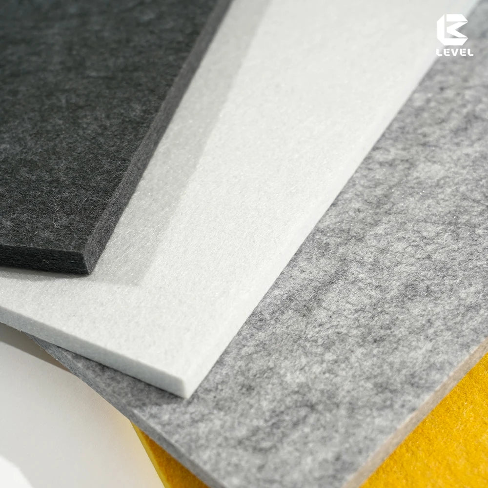 Eco-friendly Modern Graphic Design Noise Cancelling 600*600mm 36 Colors in Stock 100% PET Polyester Acoustic Panels