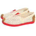 Women's New High-quality Mesh Breathable Canvas Shoes Hollow Flower Pattern Ladies' Casual Shoes Round Head Cute Sweet Shoes