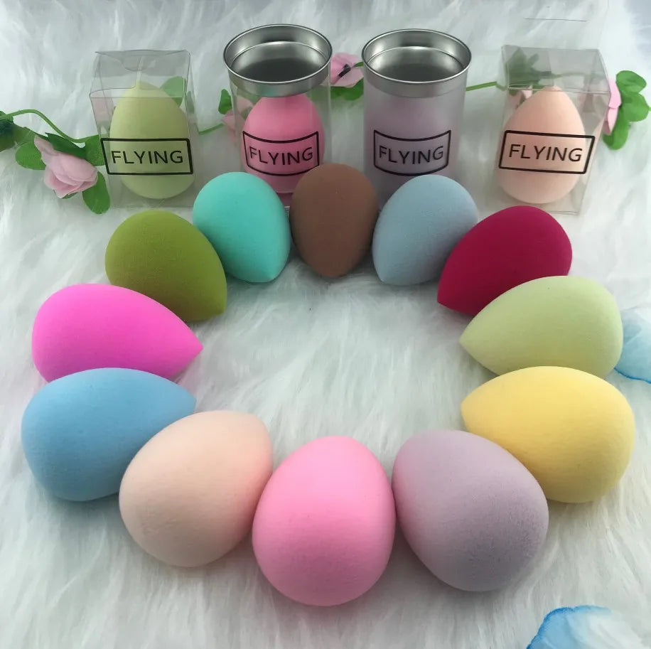 Wholesales Customized Color Drop-shaped Vegan Latex Free Washable FLY Brand Makeup Mini Soft Private Label Custom Sponge Single