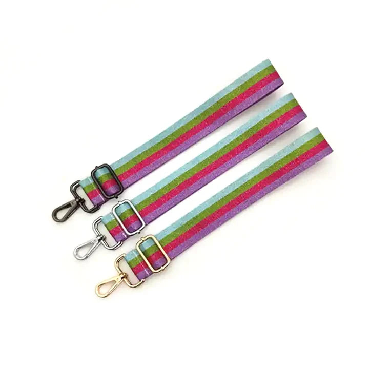 Meetee B-J2008 80-130*3.8cm Handbag Summer Colorful Striped Webbing Bag Accessories Replacement Long Shoulder Straps