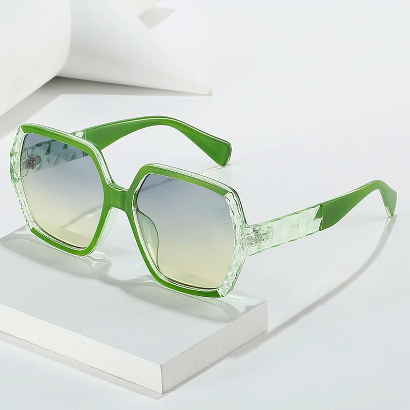 9512 Woman Luxury Sexy Fashion Elegant Summer 2024 Tinting Solar Shield Oversized Big Frame Square Sunglasses for Women