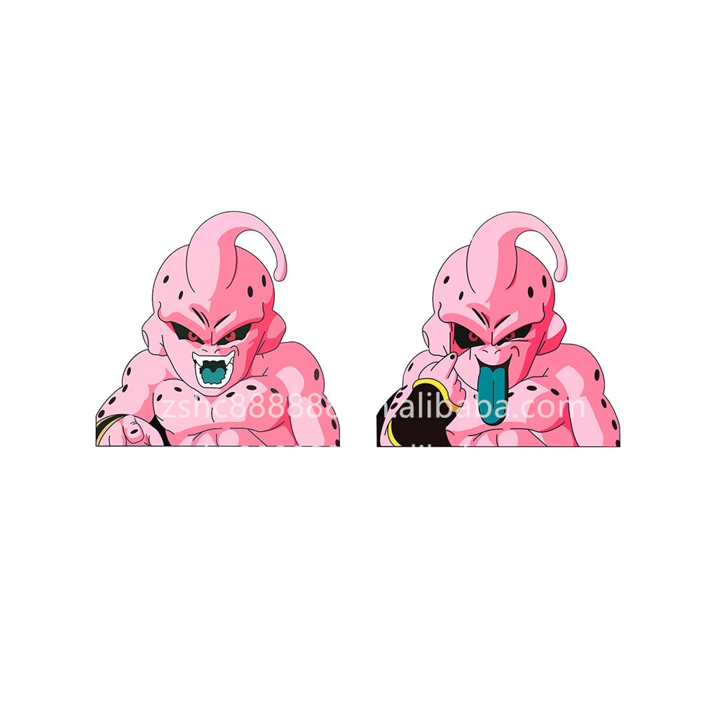 Cute Anime Majin Buu Motion Sticker DB Car Sticker Anime Waterproof Decals for Cars Laptop Refrigerator Etc